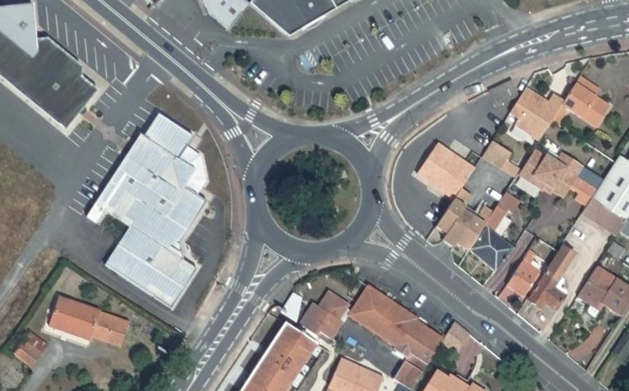 Vue aérienne du Rond-Point Carnot