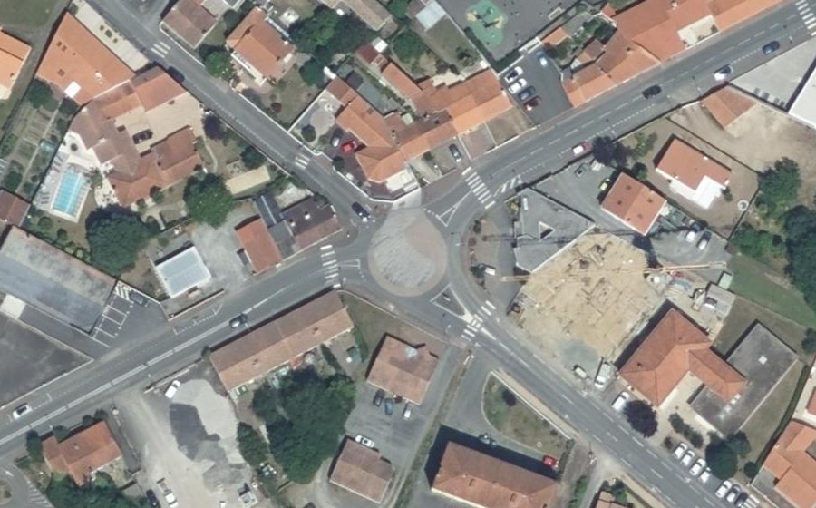 Vue aérienne du Rond-Point René Bazin