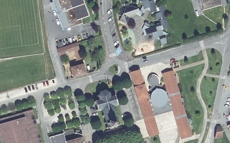 Vue aérienne du Rue Eugène Leroy
