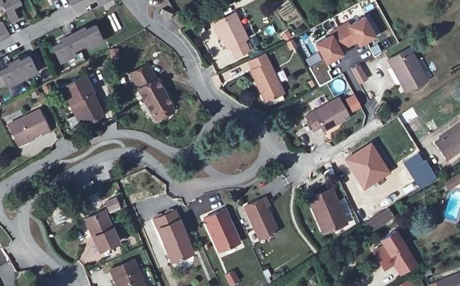 Vue aérienne du Rue des Cèdres