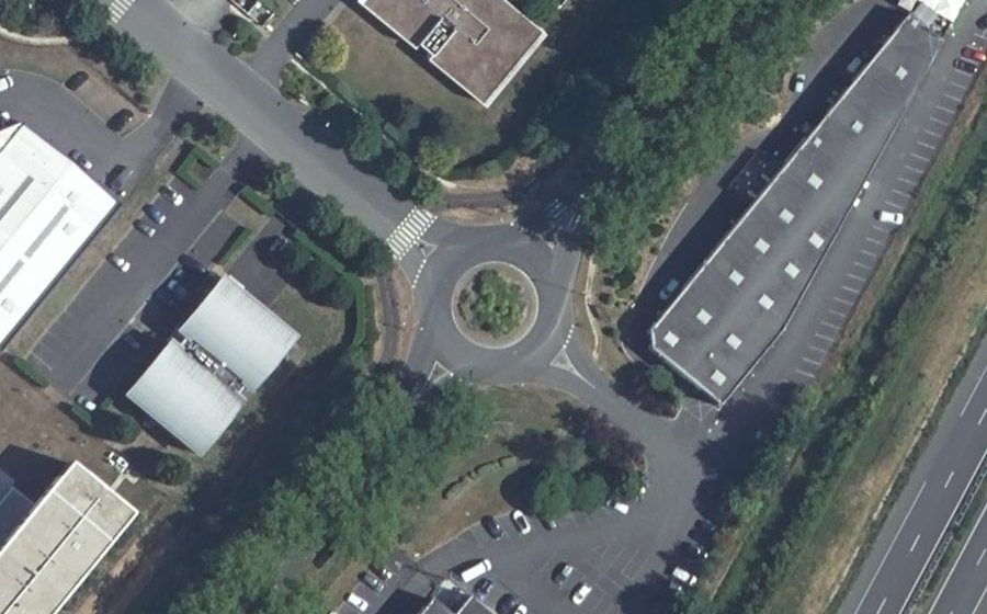 Vue aérienne du Rond-Point de la Châtaigneraie