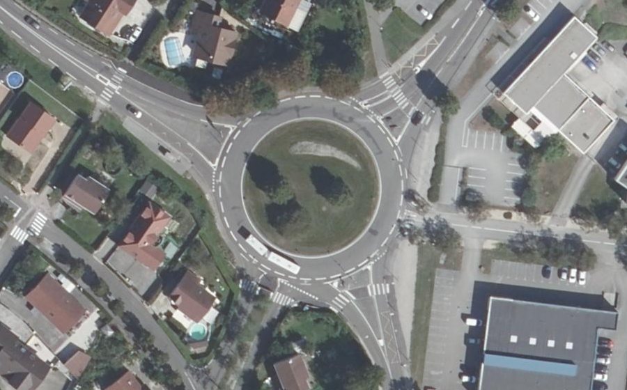Vue aérienne du Rond-Point Sully Prudhomme