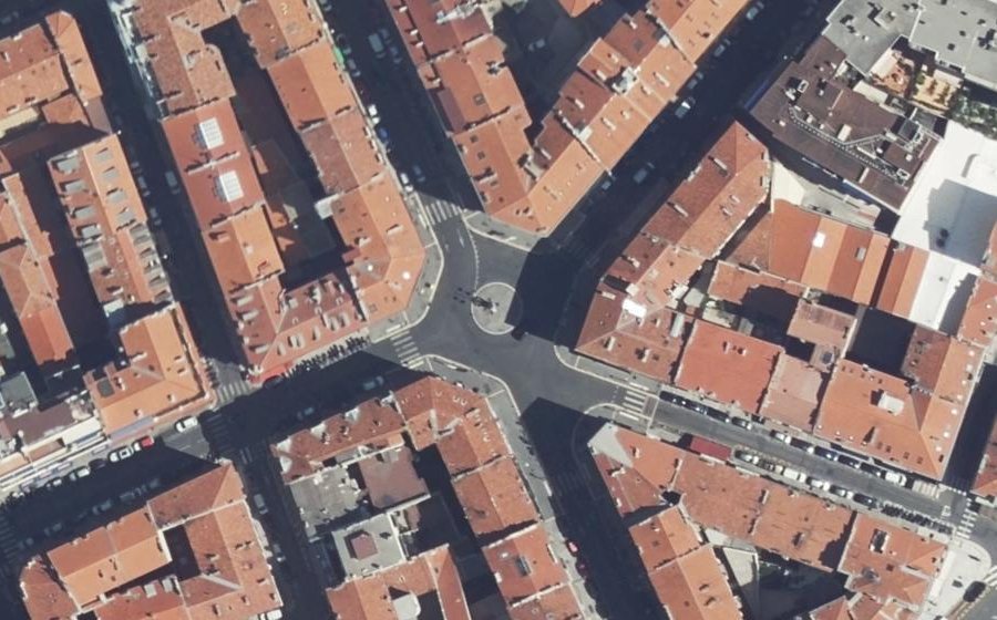 Vue aérienne du Place Toselli