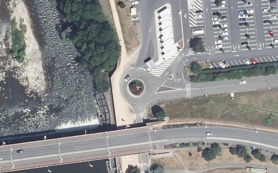 Vue aérienne du Rond-Point des Pêcheurs