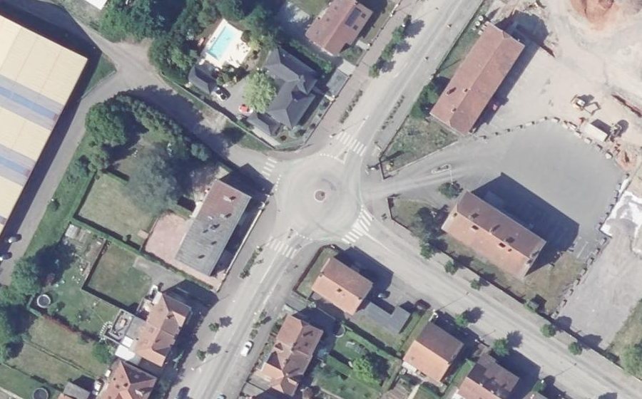 Vue aérienne du Avenue de la Blies
