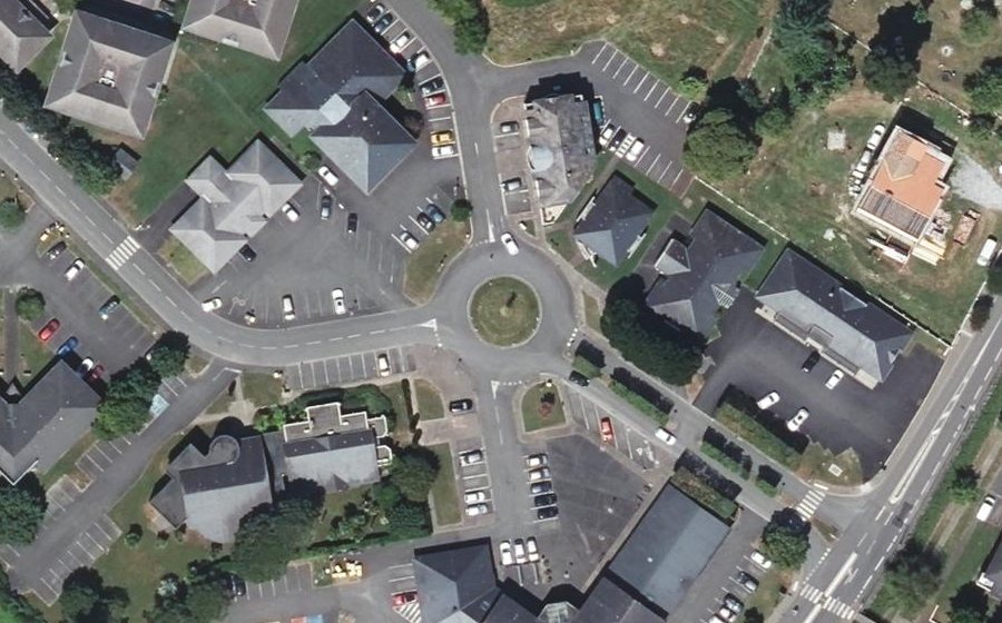 Vue aérienne du Rond-Point du Lescourre