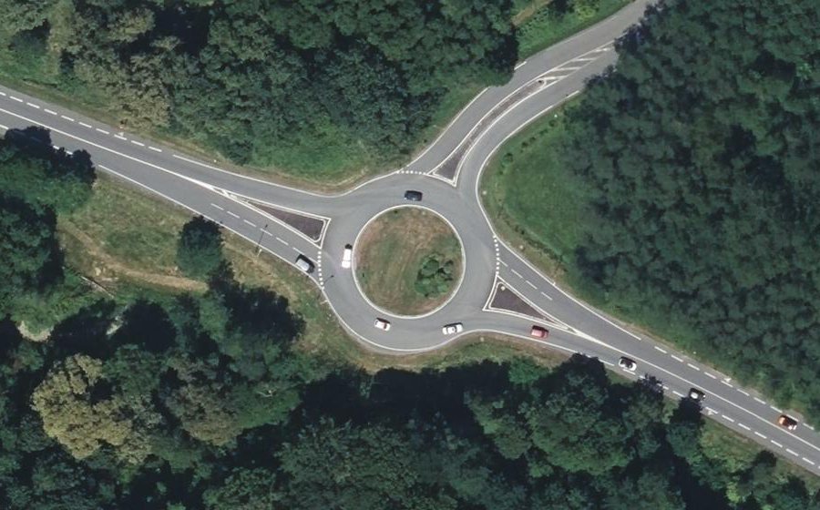 Vue aérienne du Rond-Point des Coustettes