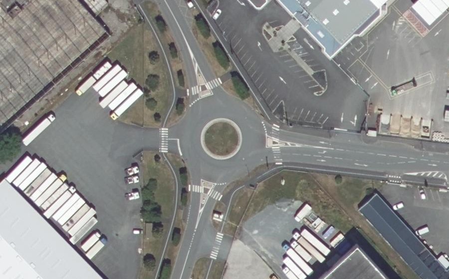 Vue aérienne du Avenue Pierre de Coubertin