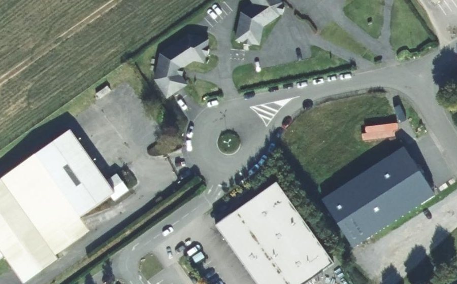 Vue aérienne du Rue de l'Industrie