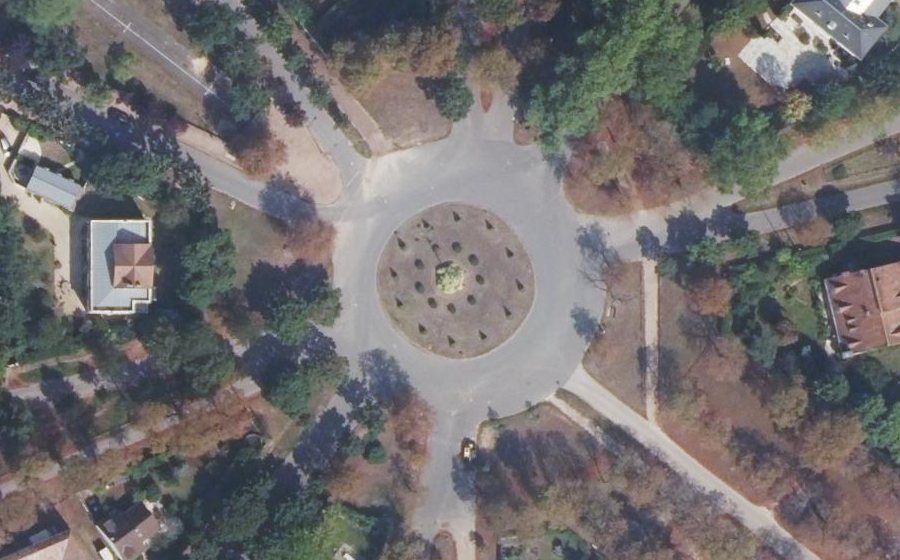 Vue aérienne du Place Charlemagne
