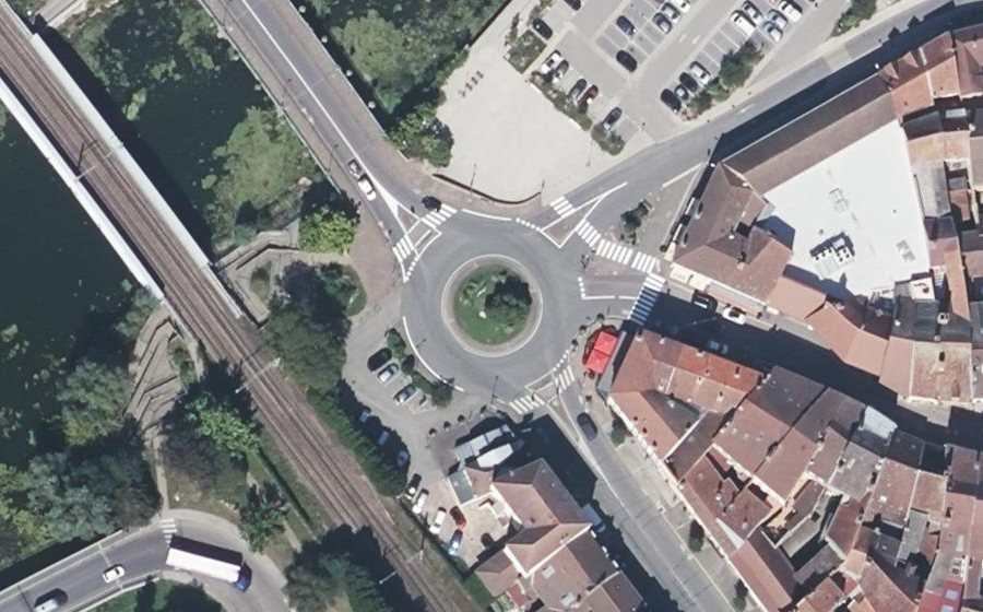 Vue aérienne du Place Marcel Guinot