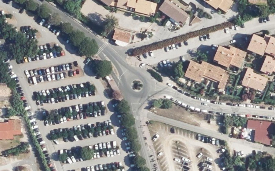 Vue aérienne du Rond-Point Pierre Martin