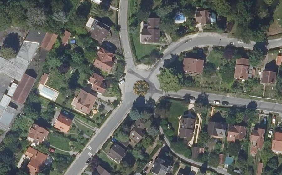 Vue aérienne du Rond-Point de la Lyre
