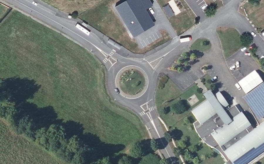 Vue aérienne du Rond-Point d'Uzos