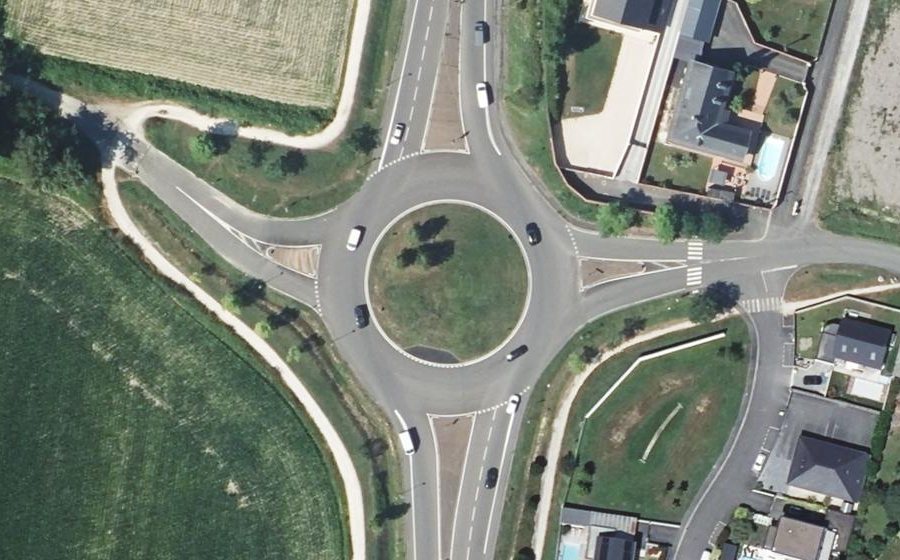 Vue aérienne du Rond-Point du Barraqué