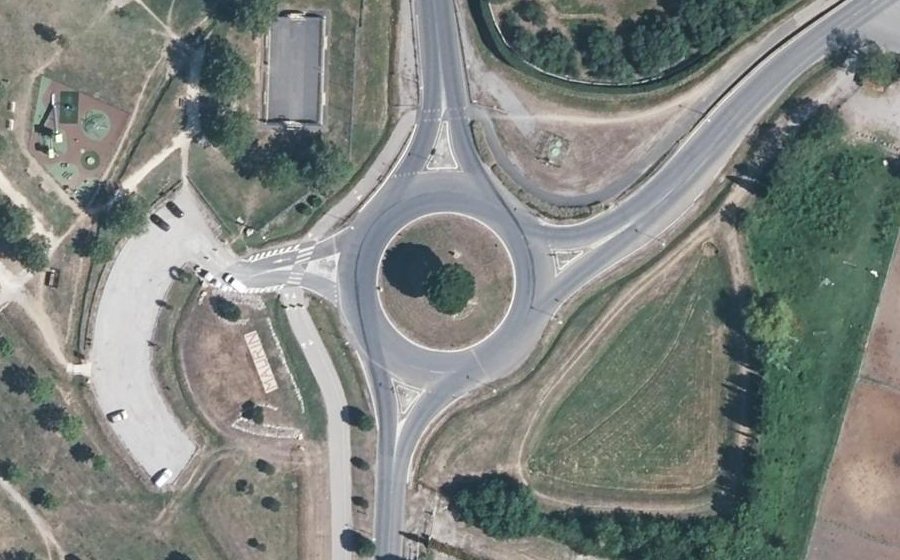 Vue aérienne du Rond-Point des Montouzères