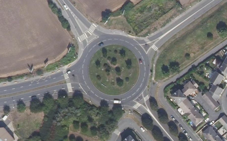 Vue aérienne du Rond-Point des Lignières