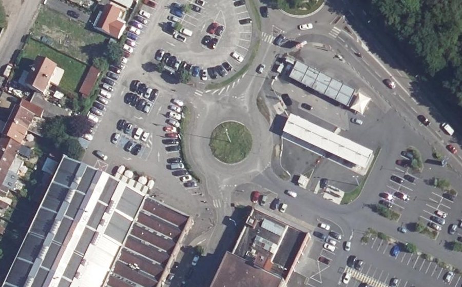 Vue aérienne du Giratoire des Filatures