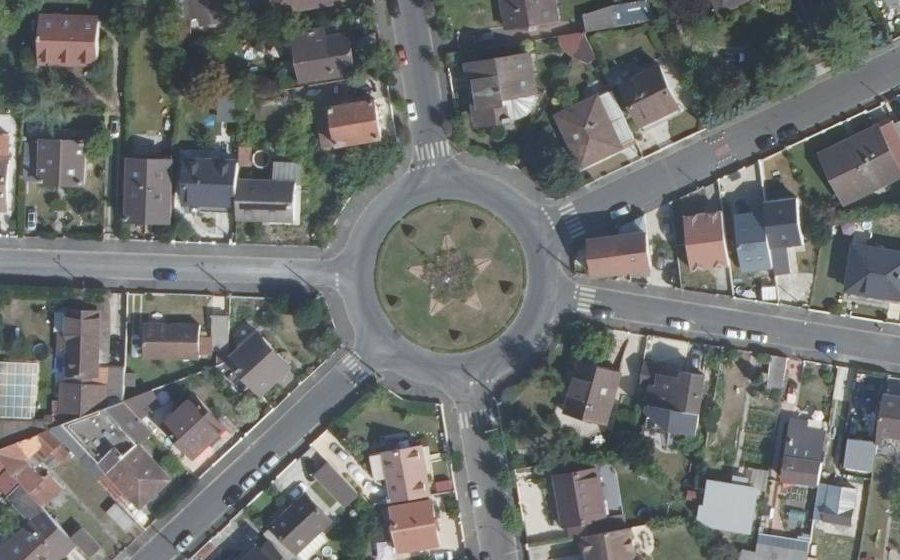 Vue aérienne du Rond-Point de l'Europe