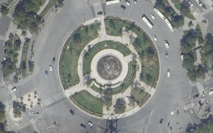 Vue aérienne du Place d'Italie