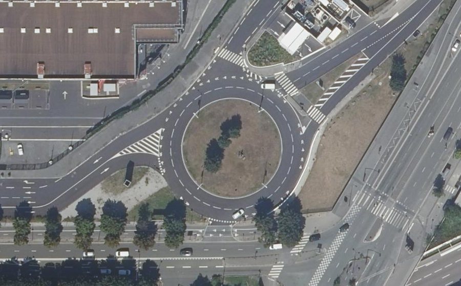 Vue aérienne du Place Charles Lindbergh