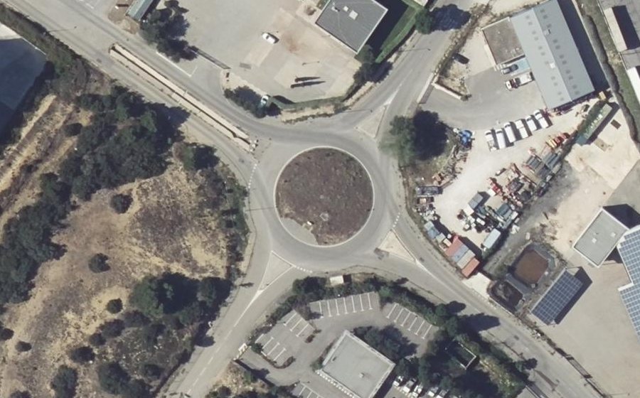 Vue aérienne du Rond-Point des Grapoux