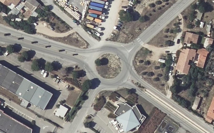 Vue aérienne du Rond-Point des Ruelles