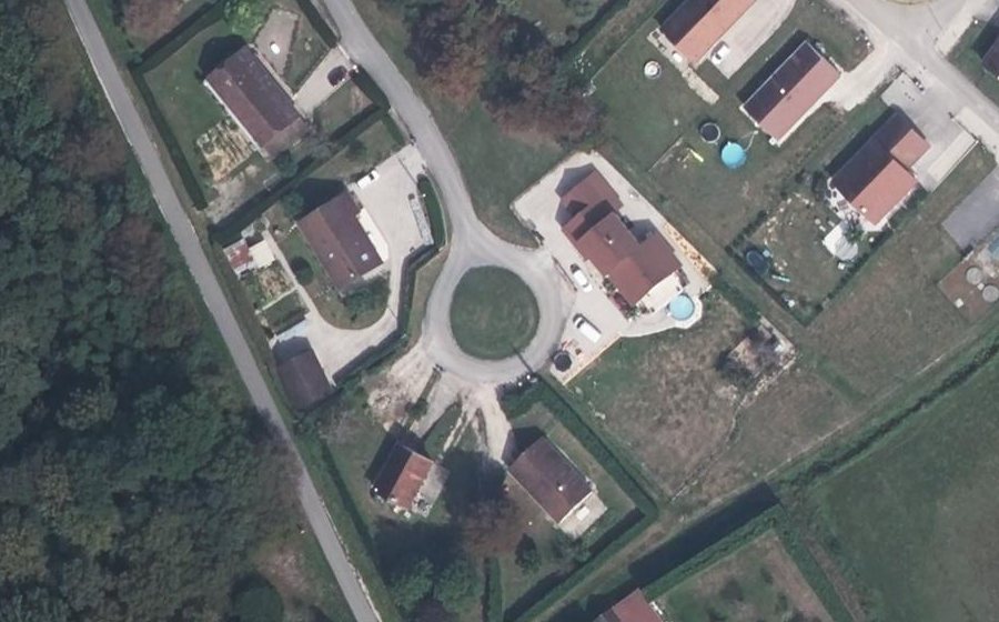 Vue aérienne du Rue Sarrazin