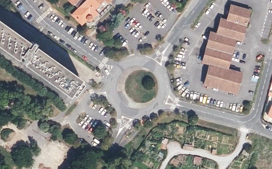 Vue aérienne du Rond-Point de la Sablère