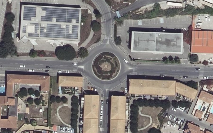 Vue aérienne du Rond-Point Paul Carpita