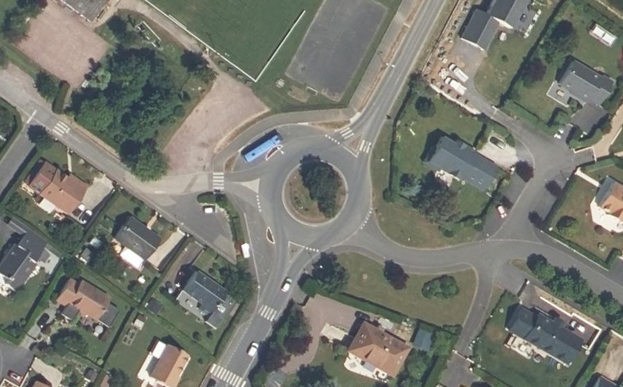 Vue aérienne du Rue de la Libération