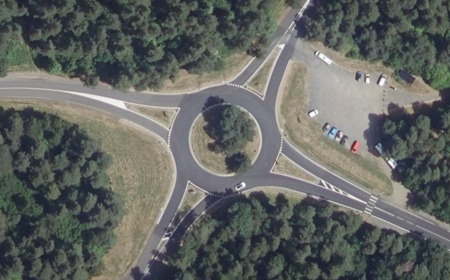 Vue aérienne du Carrefour de Treize Vents