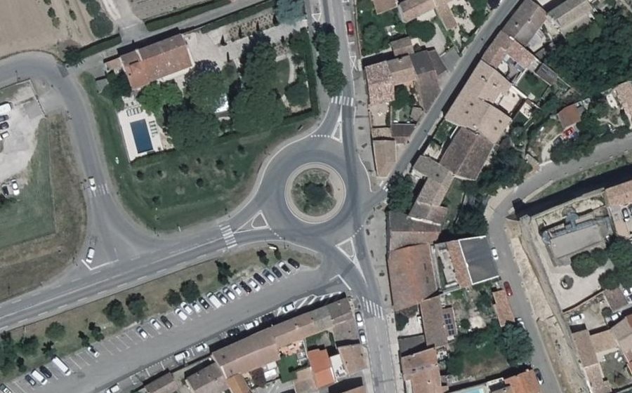 Vue aérienne du Faubourg de Luynes