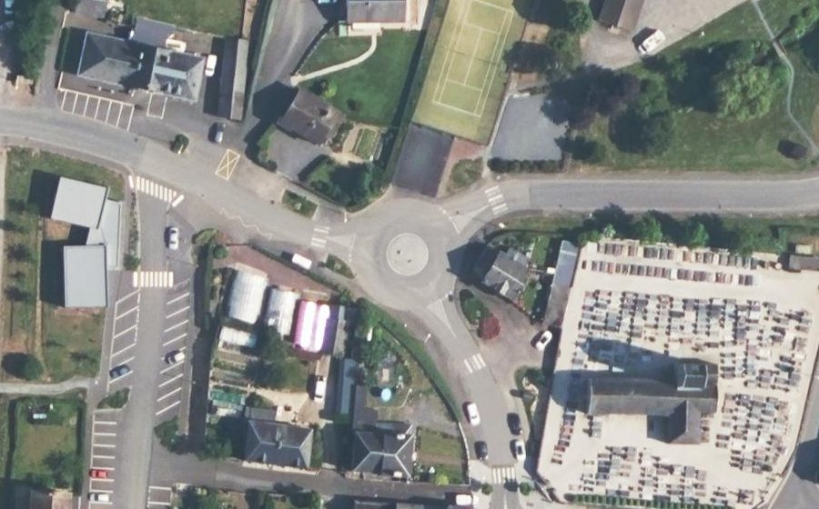 Vue aérienne du Rue d'Étouvy