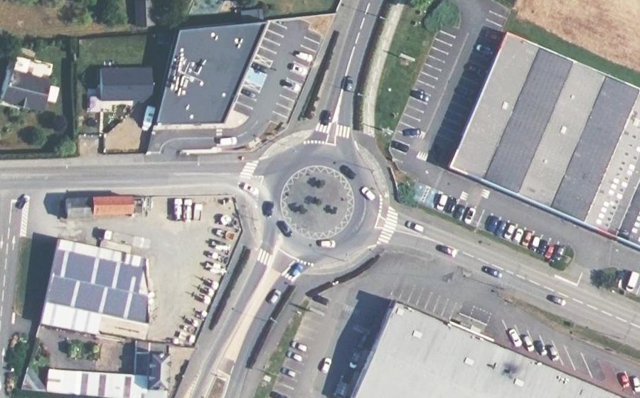 Vue aérienne du Giratoire Charles Amand