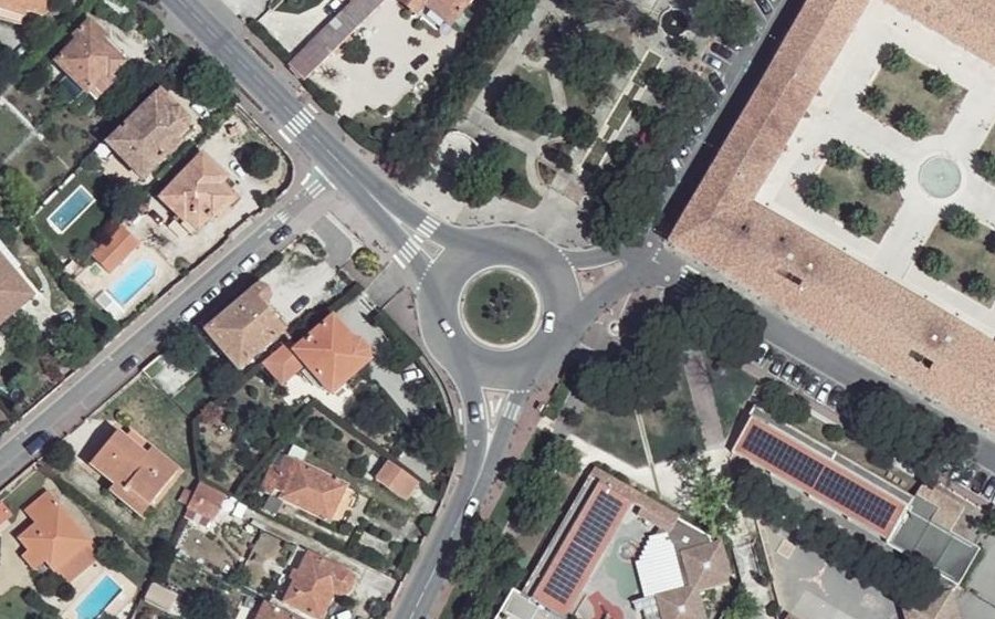 Vue aérienne du Rond-Point des Granges