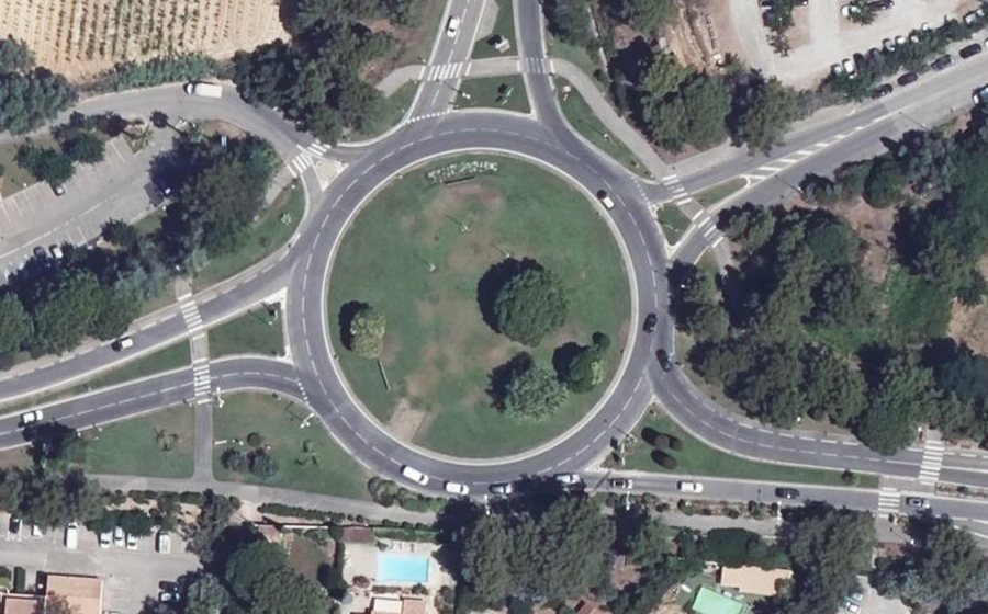 Vue aérienne du Rond-Point Aqualand