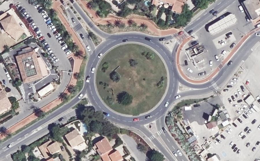Vue aérienne du Rond-Point Marro