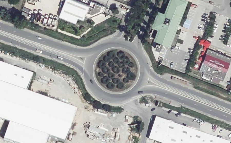 Vue aérienne du Rond-point anonyme n°3625527