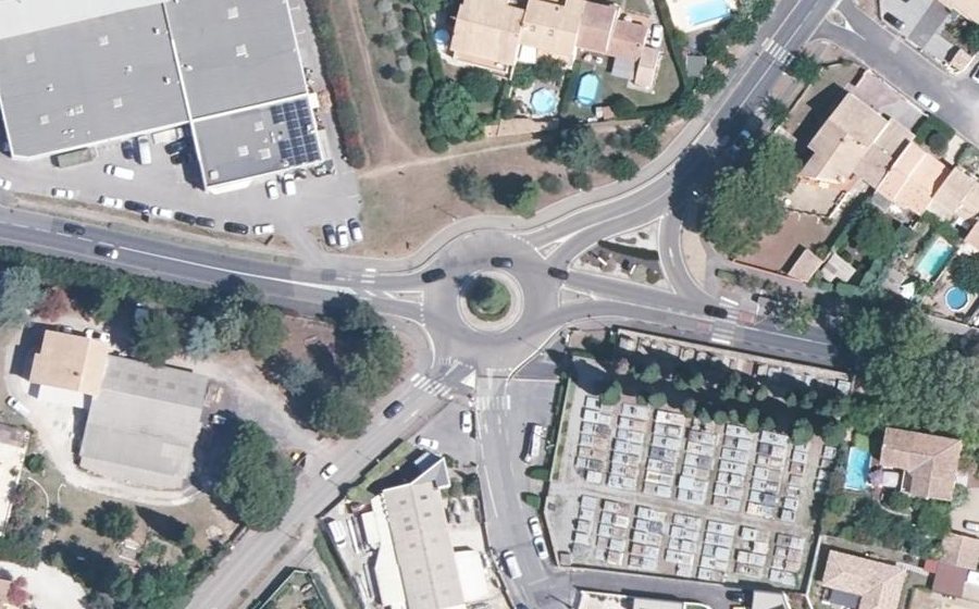 Vue aérienne du Rond-Point Léon Blum