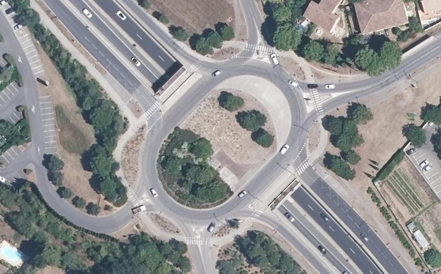 Vue aérienne du Rond-Point du Fesquet