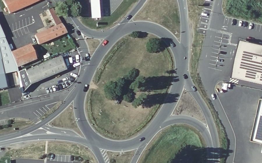 Vue aérienne du Carrefour des Charmes