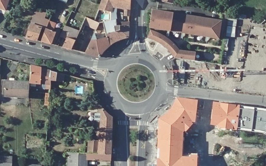 Vue aérienne du Rond-Point de Montboissier