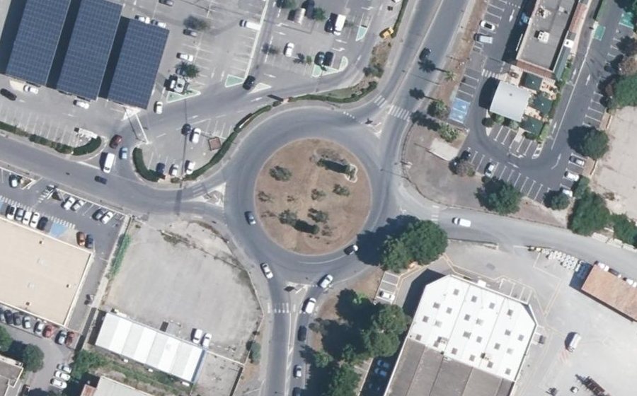 Vue aérienne du Rond-Point de Saporta