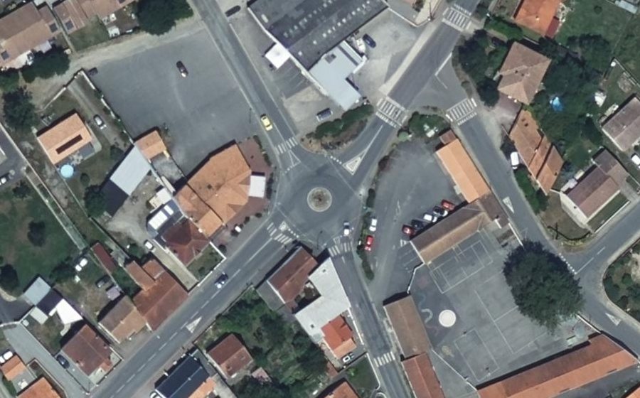 Vue aérienne du Rond-Point du Petit Paris