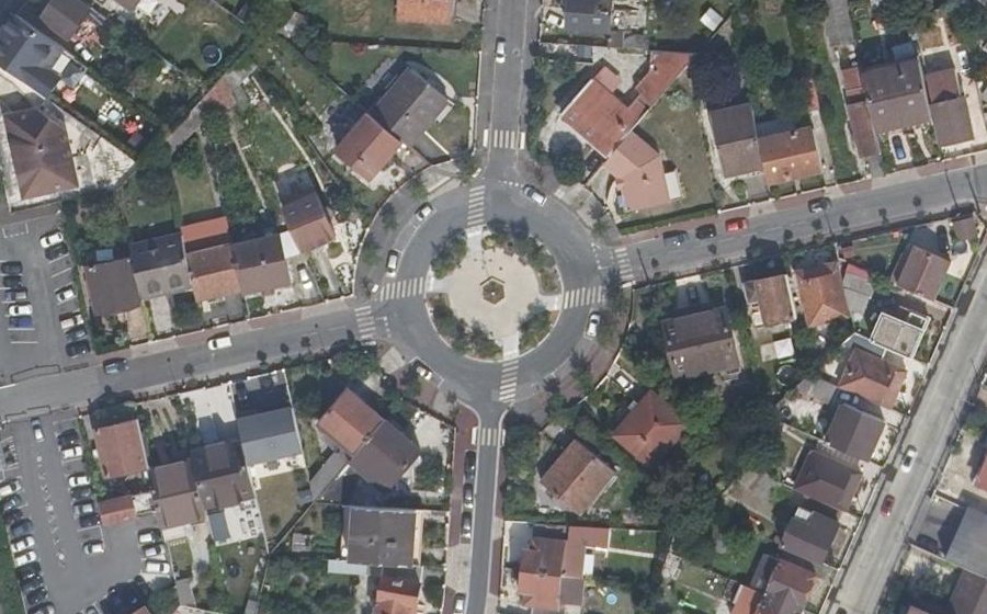 Vue aérienne du Place Mozart