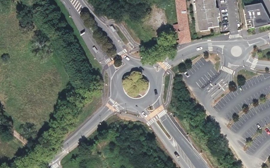 Vue aérienne du Rond-Point de Jupiter