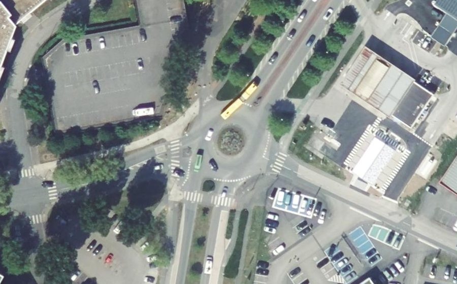 Vue aérienne du Rond-Point de la Villette