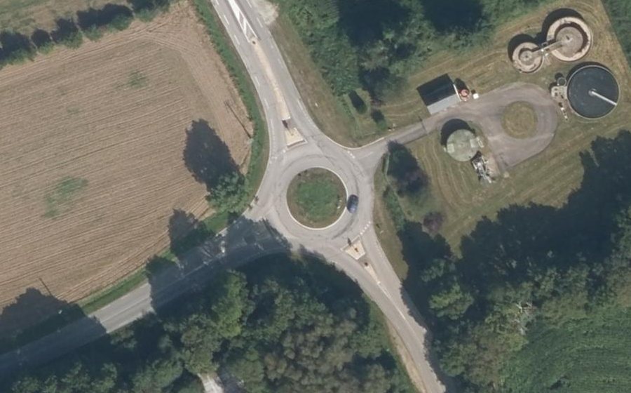 Vue aérienne du Giratoire de la Ville au Mai