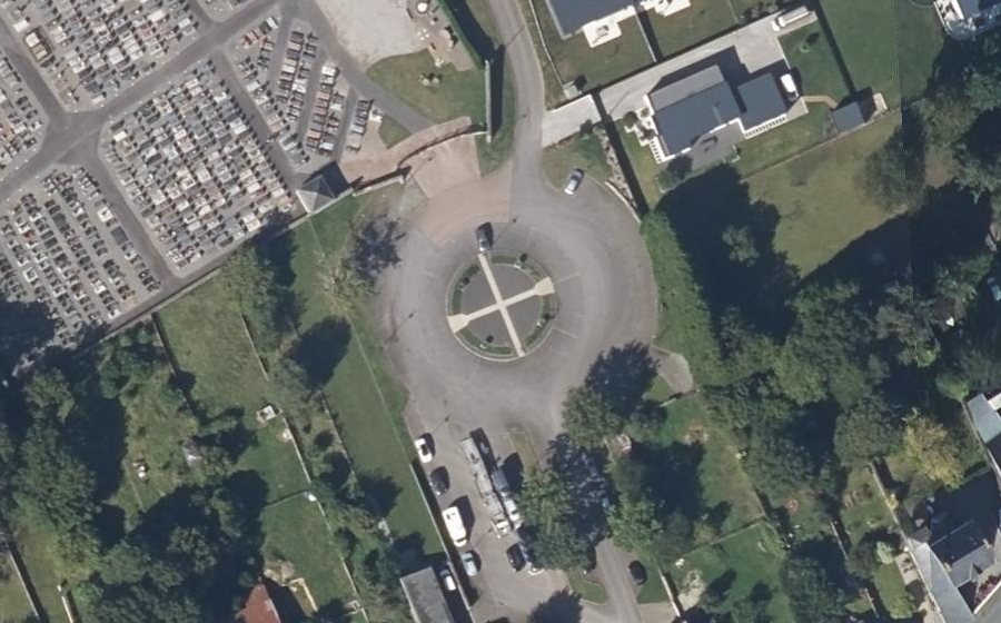 Vue aérienne du Parking de l’Horloge